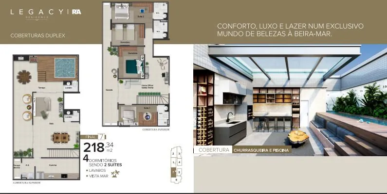 Apartamento para Venda - Guilhermina - 218.34m2 - 4 dorm(s) - Praia Grande/SP - 2643
